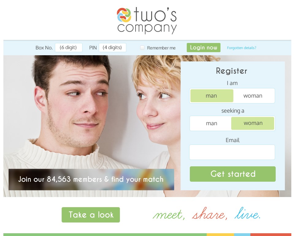 two's company homescreen desktop breakpoint