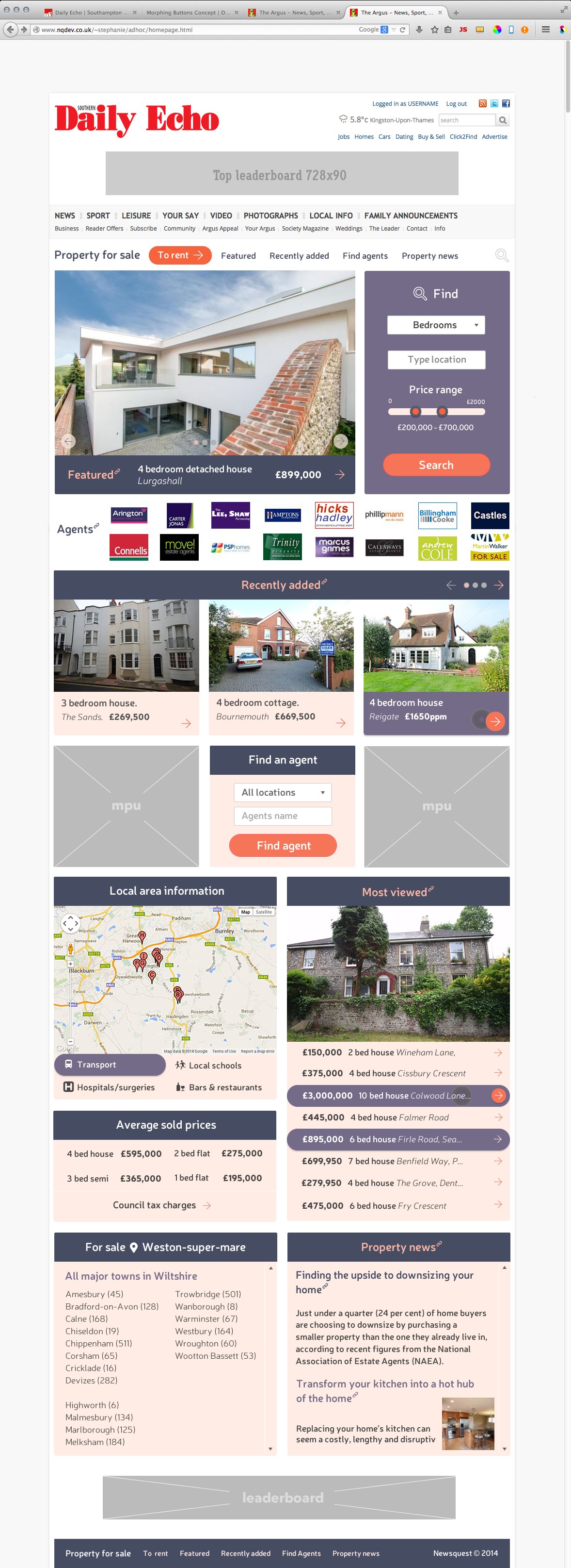 Property landing page desktop breakpoint