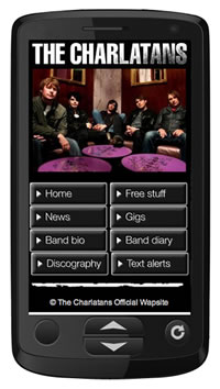 The Charlatans Mobile Site